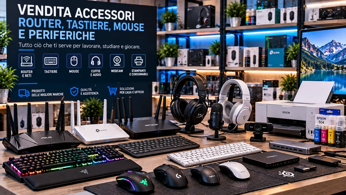 Vendita Accessori: Router, Tastiere, Mouse e Periferiche