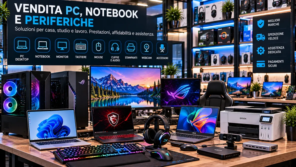 Vendita PC, Notebook e Periferiche